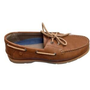 New Sperry Boat Shoe Men's Size 8.5 Brown 2-Eye Moc Toe Lace Casual Top Sider